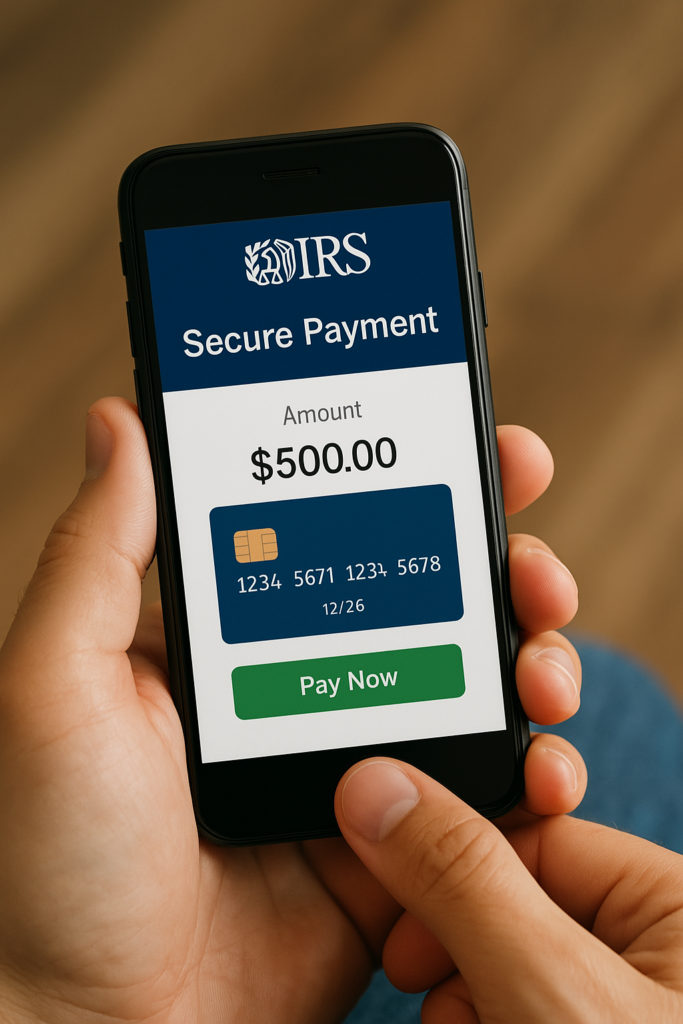 Paying irs